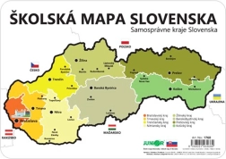 Hartă școlară a Slovaciei – șablonă a regiunilor 26 × 18 cm