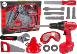 Set de unelte pentru copii, cu bormașină și accesorii