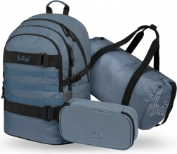 Set de ghiozdane școlare Skate Dust Blue: rucsac, penar, geantă sport