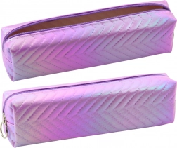 Organizator penar școlar holografic cu model brăduț mov 21x6cm