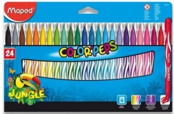 Carioci lavabile MAPED Color'Peps Jungle, 24 buc
