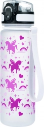 Sticlă Tritan pentru băut cu unicorni 500 ml