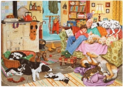 Puzzle House of Puzzles Relaxare cu câini, 1000 de piese