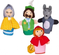Goki set de păpuși degetare Scufița Roșie, 4 buc