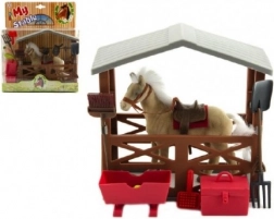 Cal din plastic cu grajd și accesorii