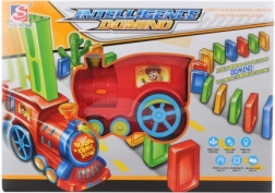 Trenuleț de domino de construcție cu lumini și sunete