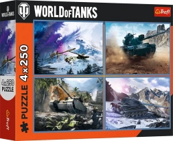 Puzzle Trefl World of Tanks bătălie mare 4×250 piese