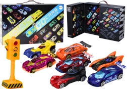 Mașini de curse în valiză cu semafoare