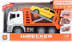 Transportor auto din plastic cu baterii 1:12 cu lumini și sunete