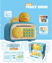 Pușculiță electronică pentru copii tip seif Kaczuszka cu PIN și amprentă