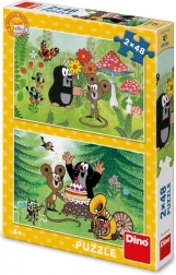 Dino puzzle Krtek – Sărbătoare 2×48 piese