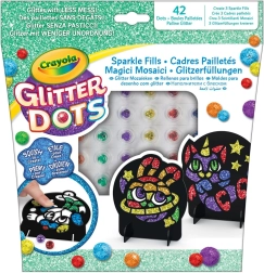 Crayola Glitter Dots rame foto mozaic – set creativ sclipitor pentru copii