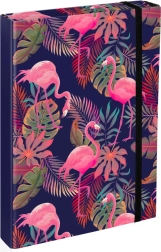 Mape pentru caiete școlare A4 Jumbo cu motiv flamingo BAAGL
