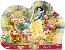 Puzzle Albă ca Zăpada și cei șapte pitici 25 de piese