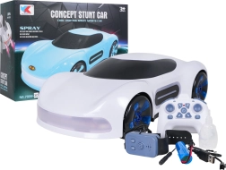 Mașină RC cu efect de fum și control cu telecomandă și ceas – albă