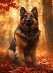 Pictură cu diamante ciobănesc german 30 × 40 cm