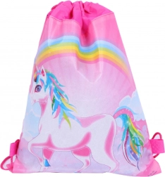 Rucsac școlar pentru încălțăminte și echipament de exerciții cu motiv Unicorn 35x27 cm