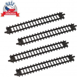 Șine drepte pentru trenulețe – set de 4 bucăți