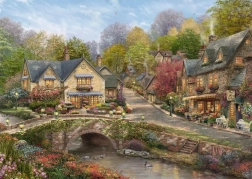 Puzzle Schmidt Vara în Cobblestone Village 2000 piese