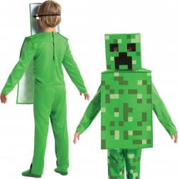 costum creeper pentru copii 4–6 ani din jocul Minecraft
