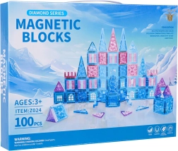 Set de construcție magnetic ICE SNOW, 100 piese
