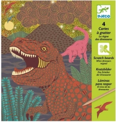 DJECO Imagini răzuibile Dinozauri