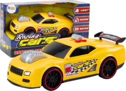 Mașină de curse galbenă cu lumini și sunete