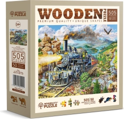 WOODEN CITY Puzzle din lemn Cale ferată 505 piese