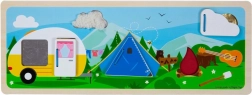 Bigjigs Toys puzzle senzoriale – camping în natură
