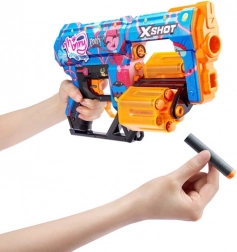 X-Shot Skins Dread Poppy Playtime – blaster cu bureți pentru copii cu 12 săgeți