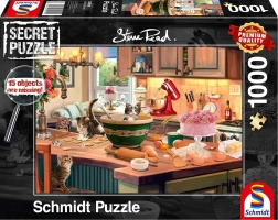 schmidt secret puzzle pe masa din bucătărie 1000 piese