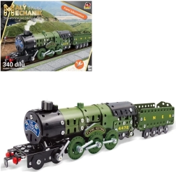 Micul mecanic locomotivă cu abur cu tender set de construcție