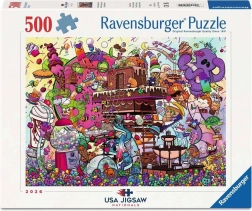 Ravensburger Puzzle USA Jigsaw Nationals: Tărâmul dulciurilor (500 de piese)
