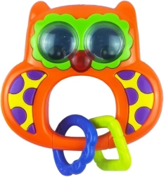 Zornăitoare pentru copii cu sunet Baby Mix bufniță portocalie