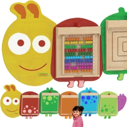 Sistem pentru montarea a 5 panouri educaționale de perete Masterkidz Flex - Omida