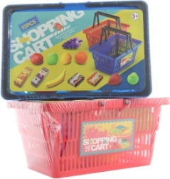 Coș de cumpărături cu fructe și alimente