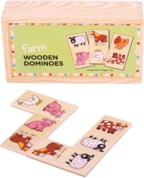 Bigjigs Toys domino din lemn – fermă