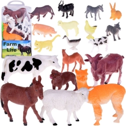 Set fermă cu animale – vacă, cal, câine, rață, 27 piese