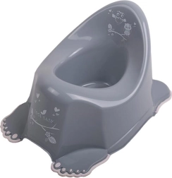 Oliță pentru copii muzicală cu anti-alunecare, Bufniță, gri