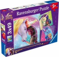Puzzle 3×49 piese RAVENSBURGER – UNICORN ACADEMY (Academia Unicornilor)