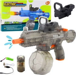 Pistolă cu apă electrică M416 cu vizor iluminat, 450 ml, rază 8–10 m