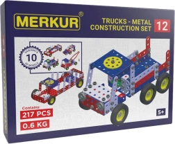 Set de construcție metalic Merkur, vehicul de depanare, 217 de piese