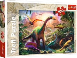 Puzzle dinozauri 100 piese – lumea dinozaurilor Trefl