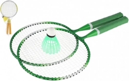 Set de badminton pentru copii – 2 palete și 1 fluturaș, metal/plastic, în săculeț din plasă