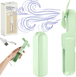 Mini ventilator USB portabil pliabil verde