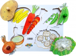 Puzzle din lemn Just Jigsaws Curățăm și tăiem - 6 piese