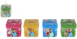 Pușculiță metalică pentru copii cu lacăt