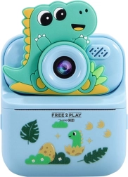 FREEON Free2Play aparat foto digital pentru copii cu imprimare instantanee Dinosaur