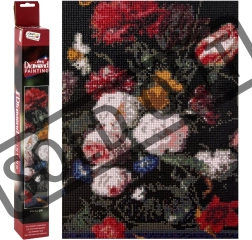 Pictură cu diamante flori 40 × 50 cm