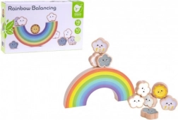 Curcubeu din lemn pentru echilibru cu nori